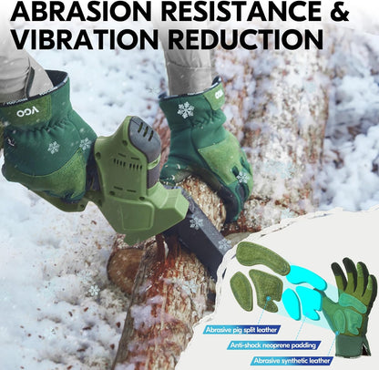 Vgo... Winter Gardening Gloves Women,Safety Work Gloves, Puncture-proof,Thornproof,Touchscreen(1