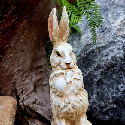 Large Size Noble Sitting Rabbit Bunny Realistic Rabbit Happy Easter Bunny Magnesium Oxide Stone