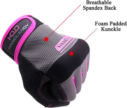 HANDLANDY Women Safety Work Gloves Utility Touch Screen Working Grip Glove for Yardwork Gardening