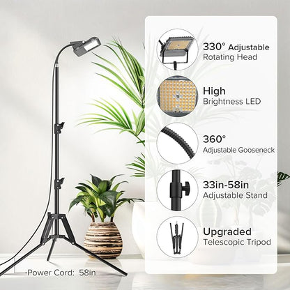 SANSI Grow Lights for Indoor Plants, Dimmable 45W Plant Lights for Indoor Growing, 88 LEDs Full