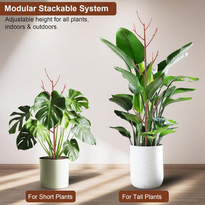 6 Pack Stackable Monstera Plant Support, Plant Stakes for Indoor and Outdoor Plants Use, Garden