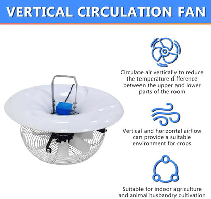 Vertical Ventilation Airflow Fan - Greenhouse Axial Circulation VF500-FloFan 120 Volt