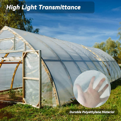 24x50 FT Clear Greenhouse Film Plastic Sheeting, Greenhouse Polyethylene Plastic Film 6 mil