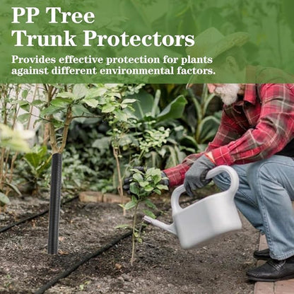 12 Pcs Tree Trunk Protector Guard, 2 Size Sapling Tree Protector from Deer, Tree Bark Protectors