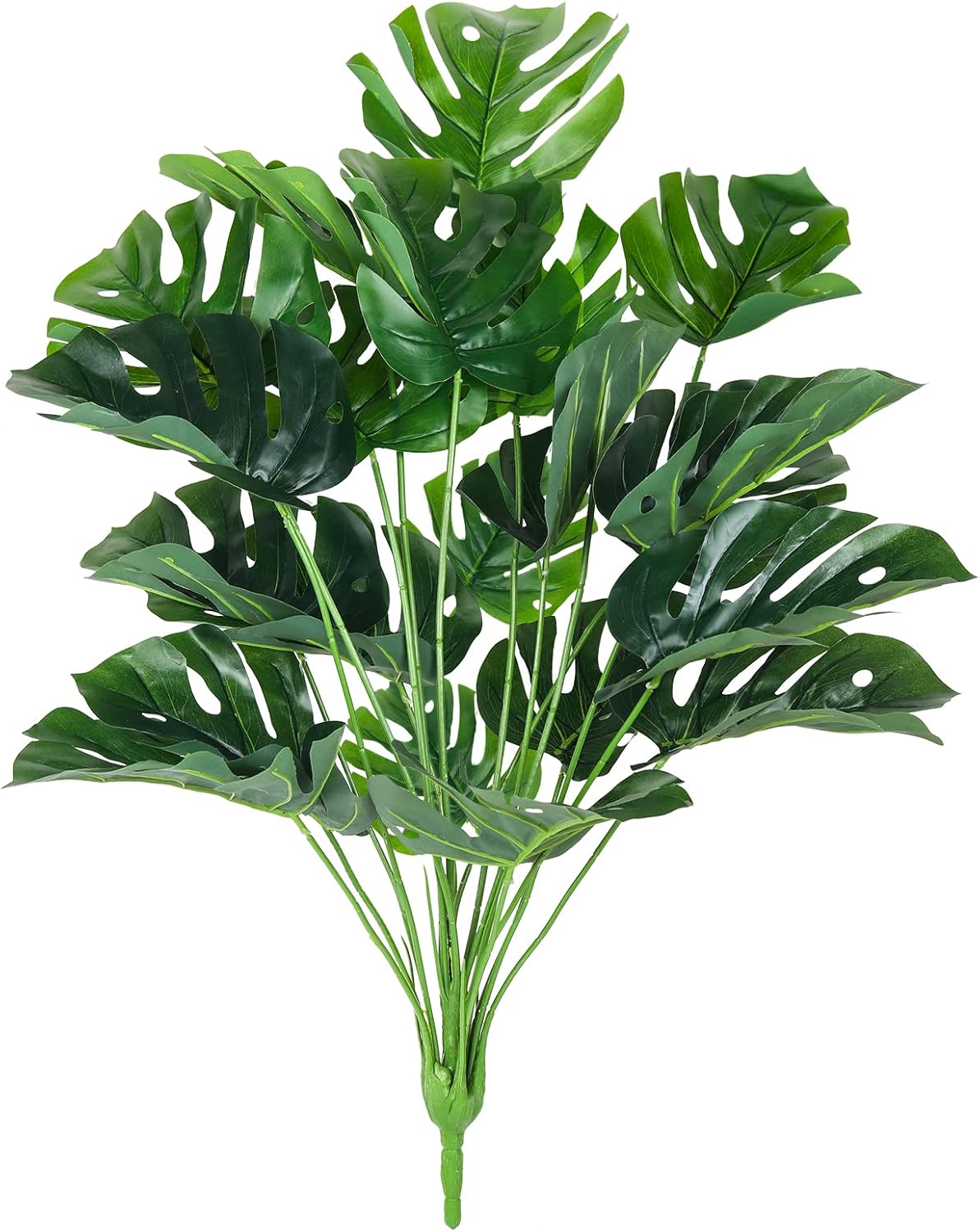 RECUTMS Artificial Palm Tree Leave Plants Faux Large Tropical Monstera Turtle Leaf Indoor Outdoor
