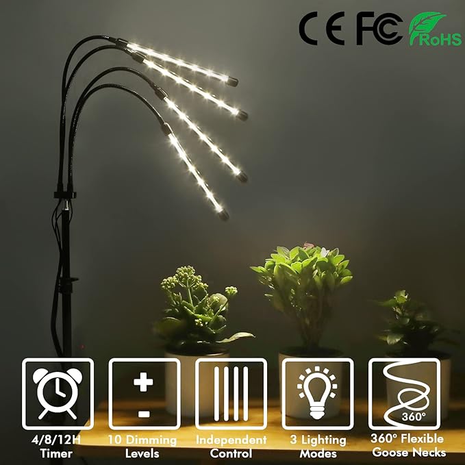 Plant Grow Lights for Indoor Plants Full Spectrum, LED Floor Plant Lights for Indoor Growing with