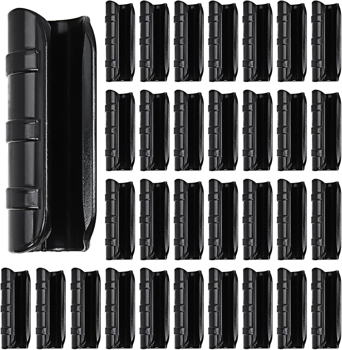 50 PCS Greenhouse Clips 3/4 inch Plastic Greenhouse Clamps 20mm Black ABS Snap Clamp Tube Clip