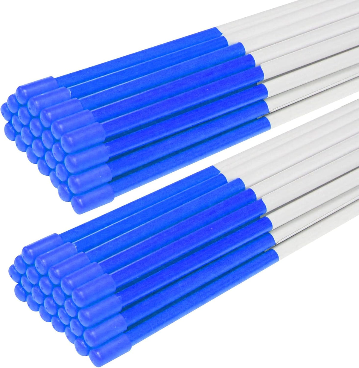 Driveway Markers Snow Stakes 48 inch Blue Plow Stakes Reflective Fiberglass, Pack of 50 for Parking