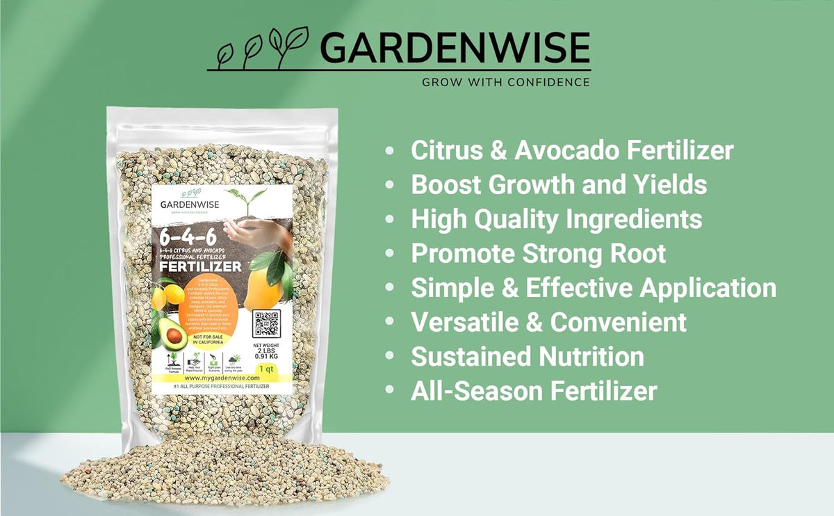 6-4-6 Avocado and Citrus Tree Professional Fertilizer Plant Food for Outdoor/Indoor Gardening;