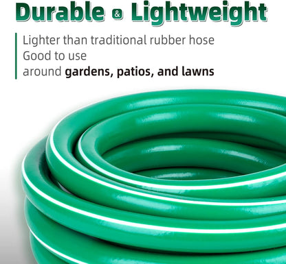 Worth Short Lead-in Green Garden Hose 5/8 in. x 6 ft. -Kink Free, No Leaking, Male/Female Fittings