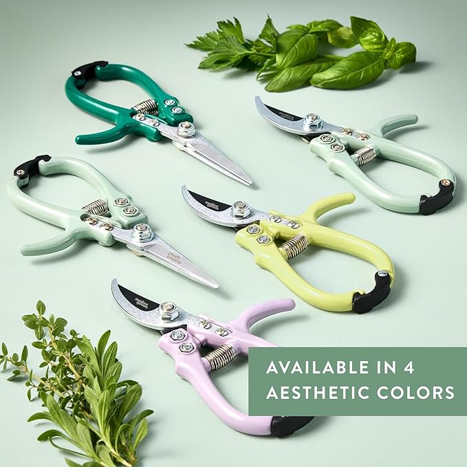 Modern Sprout Pruning Shears - Herb Snipping Scissors- Lightweight Gardening Tools W/Easy Lock