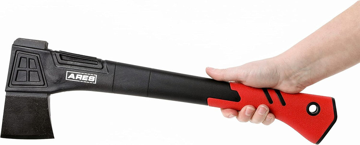 ARES 45005 – 18-Inch Chopping Axe – Lightweight Fiberglass Handle Construction – High-Carbon Steel