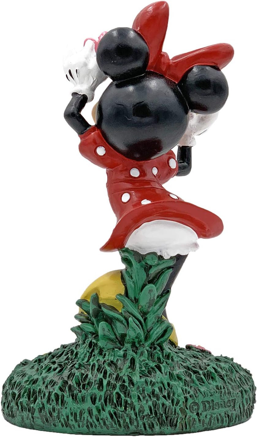 Minnie is Holding Flowers on her Head Everyday Outdoor Garden Statue, 8 Inches Tall, Official