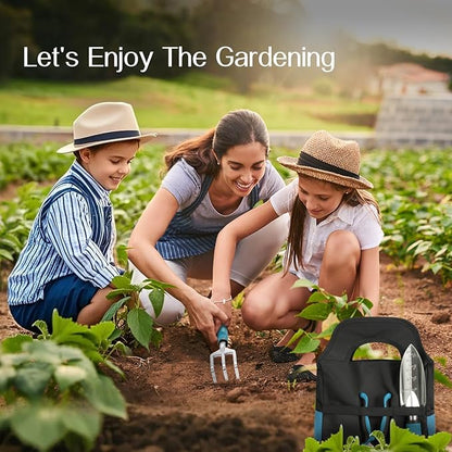 Housolution Gardening Tools Set, 8PCS Heavy Duty Garden Tools with Non-Slip Rubber Grip with Large