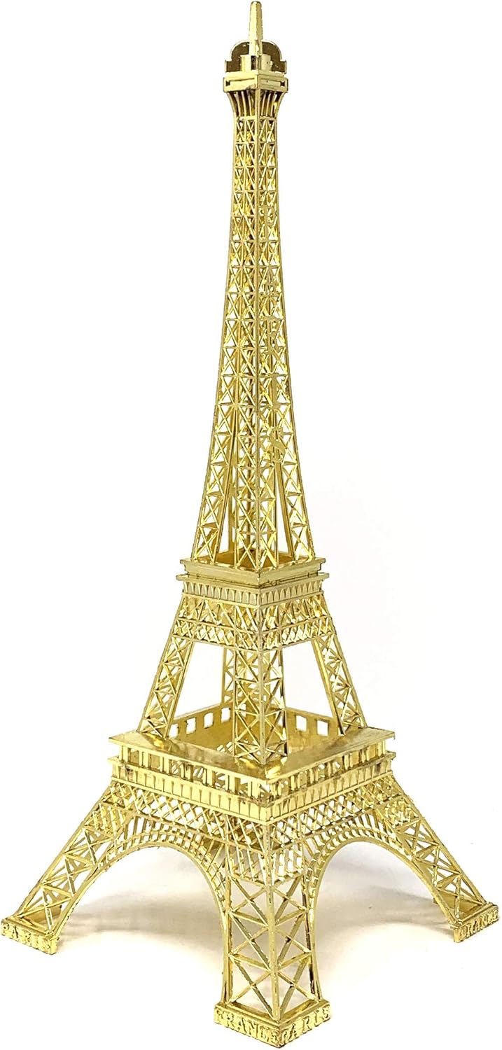 allgala 19 Inch 48CM Eiffel Tower Statue Decor Alloy Metal-Gold (EF19-86193)