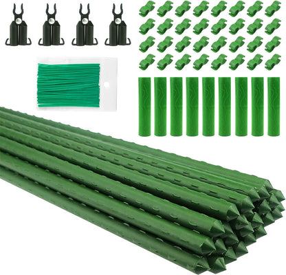 Orgrimmar 26 PCS 57" Garden Support Stakes Plastic Coated Deformable Climbing Plant Trellis Plant