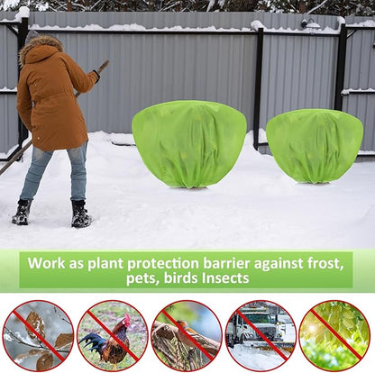 6 Pcs Winter Plant Covers Freeze Protection 39.4x23.6 Inch Horizontal Shrub Tree Rose Plant