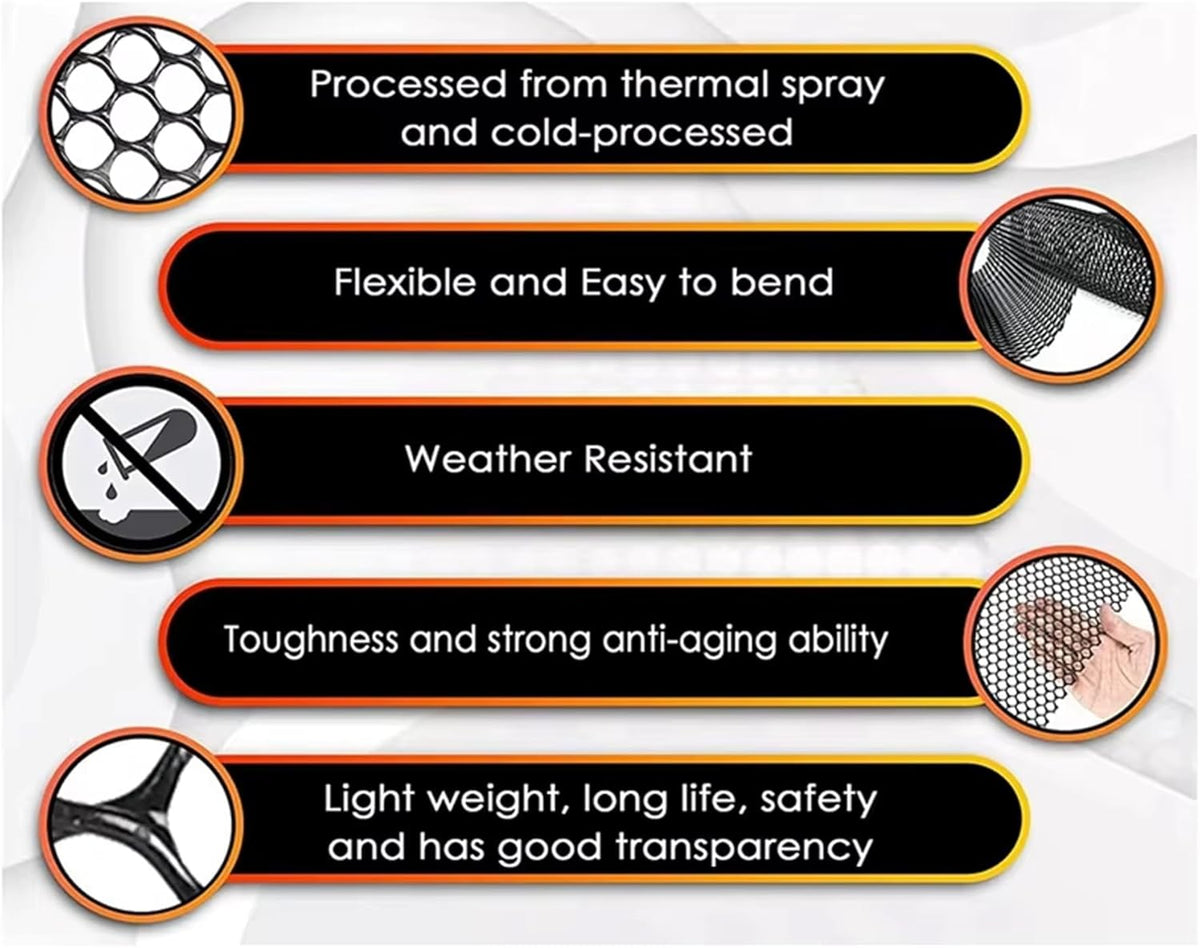 Plastic Wire Mesh Fence, Black Safety Fence Balcony Protection Net 39.3 Inch X 32.8FT Poultry Fence