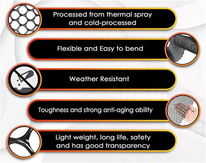 Plastic Wire Mesh Fence, Black Safety Fence Balcony Protection Net 39.3 Inch X 32.8FT Poultry Fence