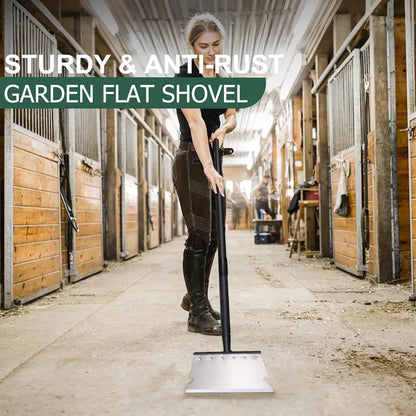 Garden Cleaning Shovel, Snow Shovel, Ice Scraper, 59 Inch Adjustable Handle Heavy Duty Garden