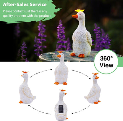 Goodeco Garden Goose Statue with Solar Butterfly - Outdoor Goose Decor for Unique Gifts for Mom &