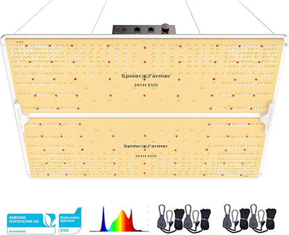 Spider Farmer SF4000, Samsung LM301H EVO Led Grow Light, Full Spectrum Plant Lights, 450W Dimmable
