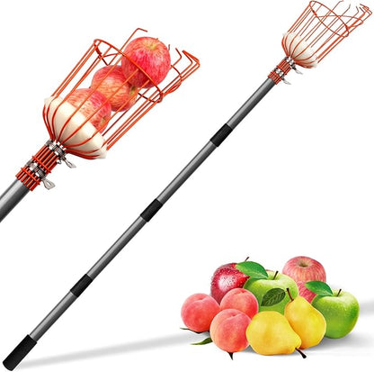 Walensee 13FT Fruit Picker, Adjustable Fruits Picker Tool with Lightweight Stainless Steel Pole and