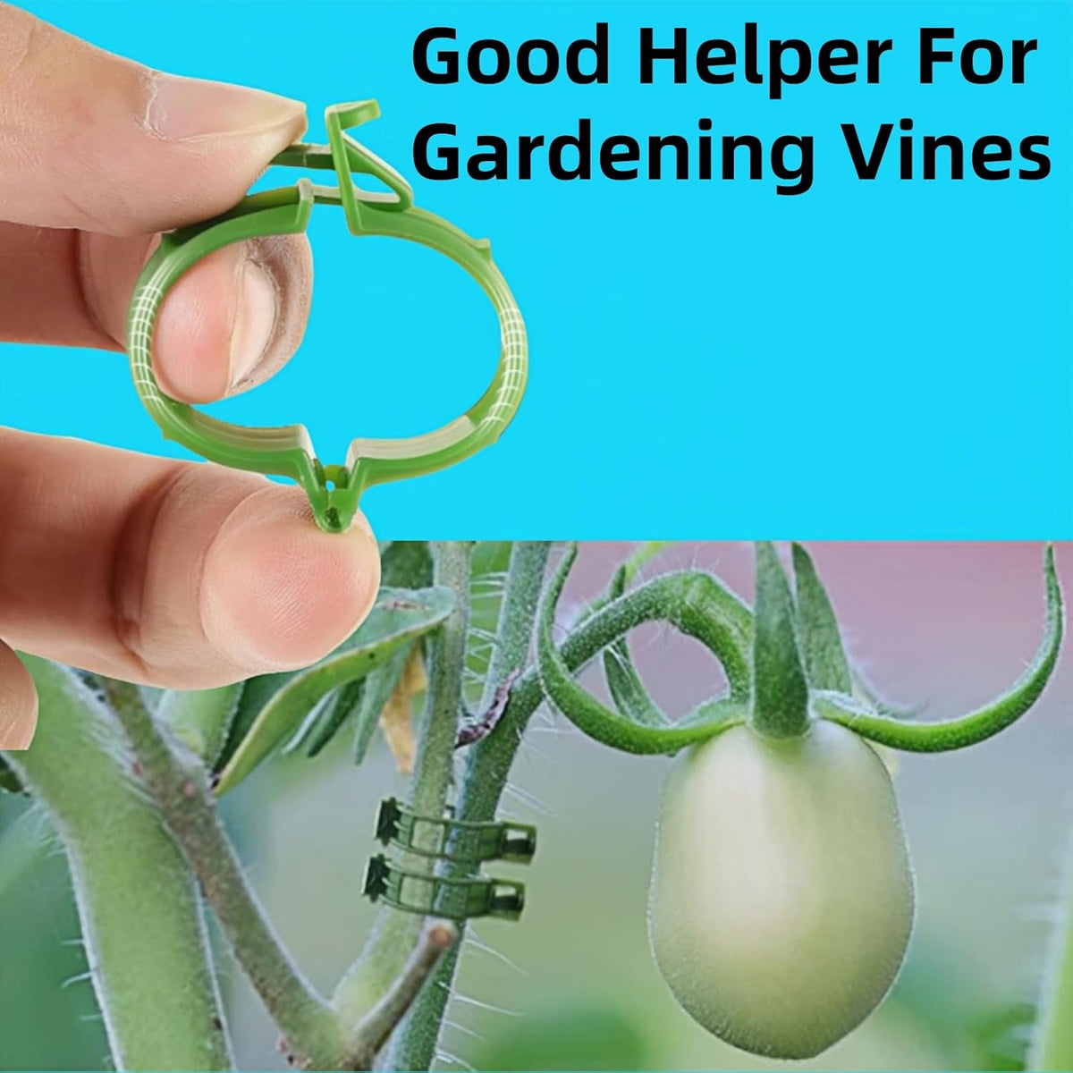 100Pcs Secured Plant Clips - Reusable Plastic Trellis Support for Tomato, Vine, Climbing Plants |