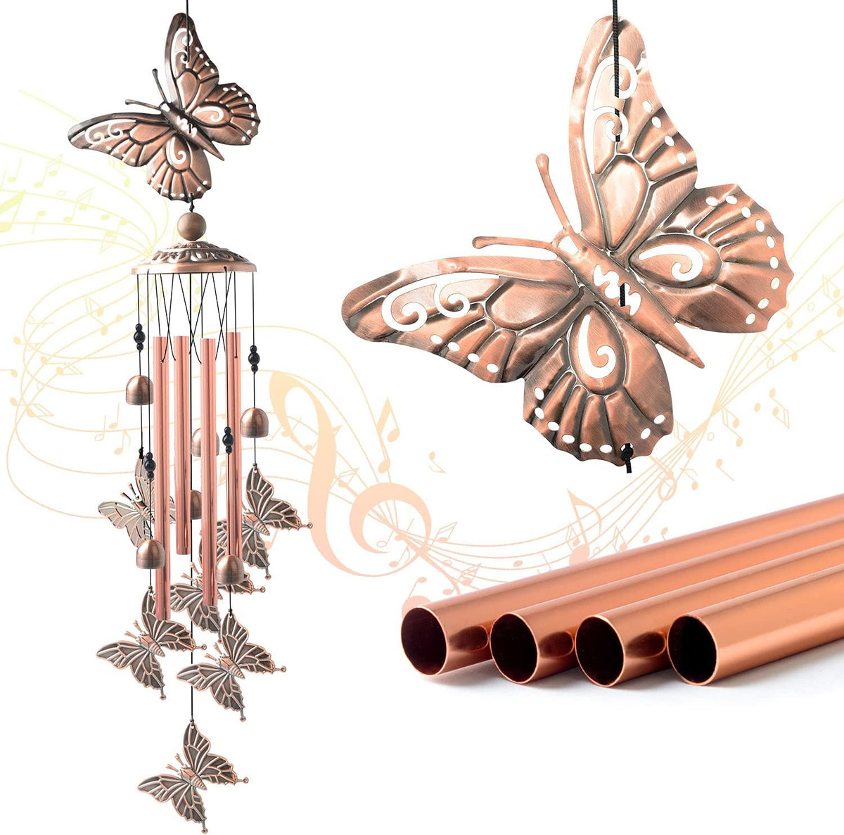 Butterfly Wind Chimes, Gift for Grandma,Birthday Gifts for mom for Daughter,Friend Gift, Aunt
