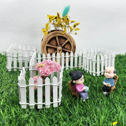 Miniature Fairy Garden Fence 35 Inches,Fairy Garden Accessories Outdoor Wood Picket Fence,DIY