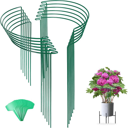 Joyhalo 12 Pack Tall Snake Plant Support Stakes for Indoor Plants 24 Inch, Peony Cages and