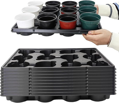12 Cell Round Nursery Pots Trays Thickened Durable Seedling Pots Shuttle Carrying Trays for Holding
