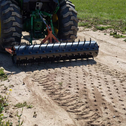 Titan Attachments 3 Point 5 ft Drum Spike Aerator, Fits Cat 1 & 2 Tractors, Tow-Behind Soil