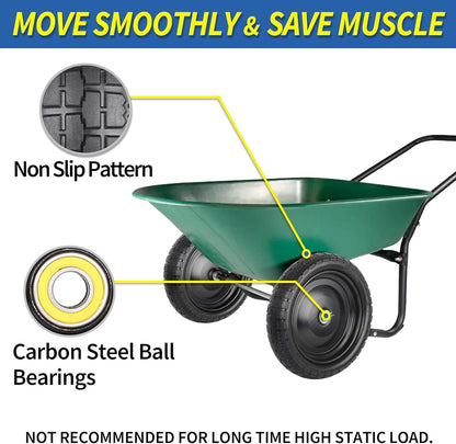 13" Flat-free Solid Tire and Wheel Replacement, with 5/8" Axle Bore Hole, 2.2" Offset Hub for