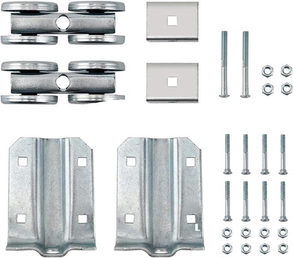 HOME MASTER HARDWARE Box Rail Hanger Kit 2 Set,Exterior Barn Door Hardware Kit,Each Rated Safe
