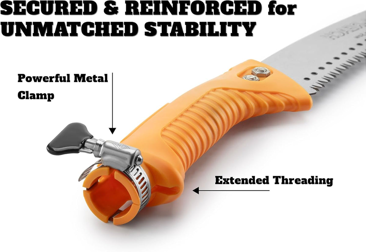 Pruning Manual Hand Saw // Hand Held or with Extension Manual Pole Saw for Tree Trimming // Fits