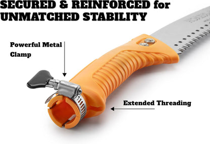 Pruning Manual Hand Saw // Hand Held or with Extension Manual Pole Saw for Tree Trimming // Fits