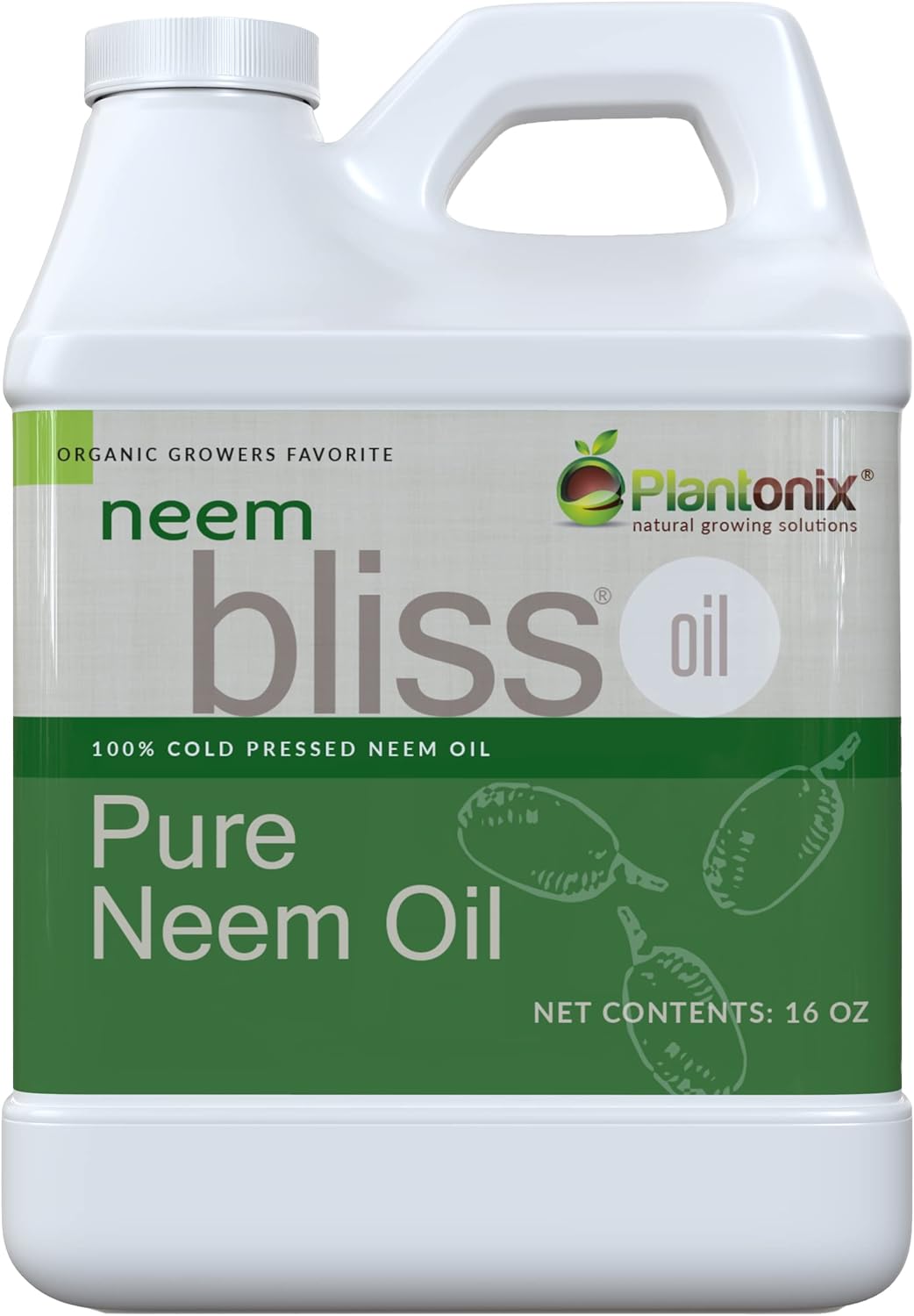 Neem Bliss (16 Fl Oz) - Pure Neem Oil Concentrate - 100% Cold Pressed Neem Oil - All-Natural Neem