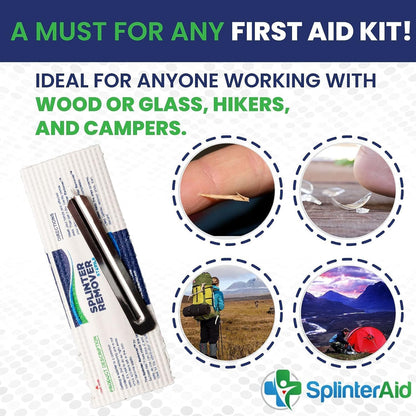 Painless Splinter Removal Kit (30-Pack) | Pull Out Splinters Fast & Easy | Compact First Aid for