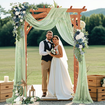 Giantex 85inch Wooden Garden Arch Wedding Arch for Ceremony, Garden Arbor Trellis for Climbing