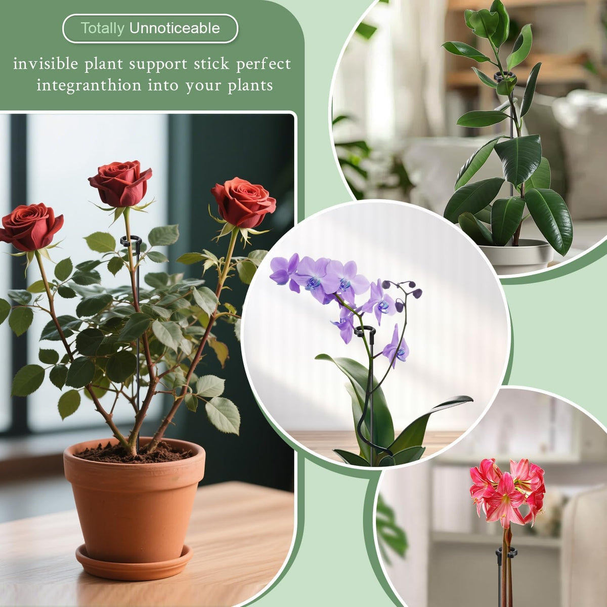 Orchid Sticks 17 inch &11 inch SupKing 16Pcs Plant Stakes with Clips for Support Small Short