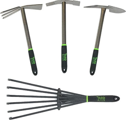 Yard Butler Terra Garden Hand Tools - Weeding Hand Tiller Tool for Efficient Gardening - Weed