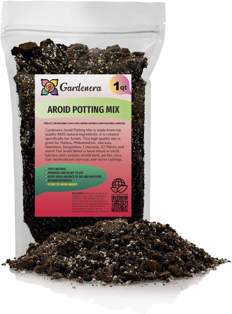 Premium Aroid Potting Mix - Soil Free Blend for Aroids - Growing Medium for House Plants by