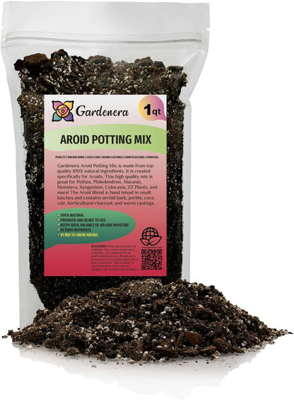 Premium Aroid Potting Mix - Soil Free Blend for Aroids - Growing Medium for House Plants by