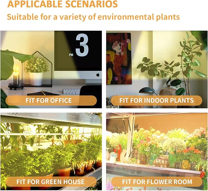 LED Plant Grow lamp, 3500K Full Spectrum Growing Light Strips for Indoor Small Plants with 3/9/12H