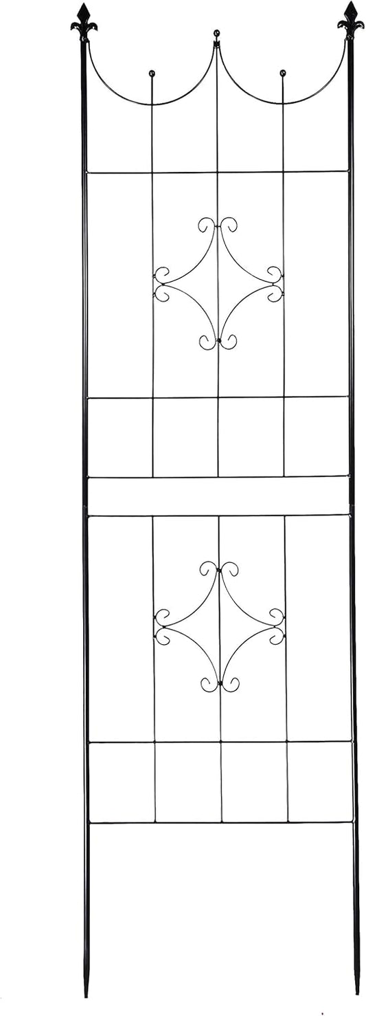 OUTOUR Larger Garden Trellis Plant Support Wire Lattice Grid Panel Stake Fence, 70"x20", for