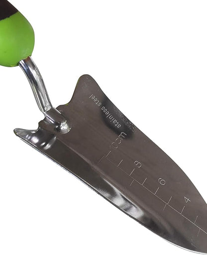 Garden Guru Transplanter Trowel Shovel - Stainless Steel - Rust Resistant - Ergonomic Grip