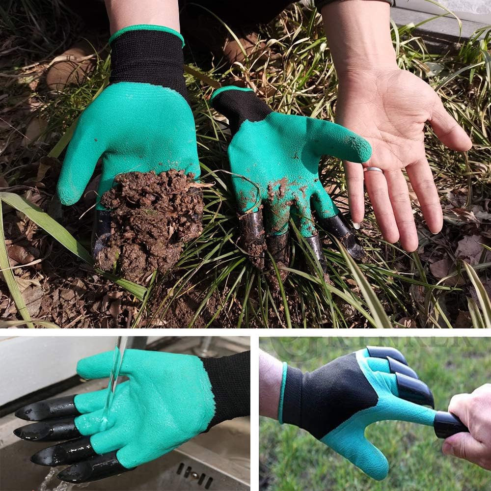 DCCPAA Garden Gloves with Claws,Claw Gardening Gloves for Digging,Planting, Weeding