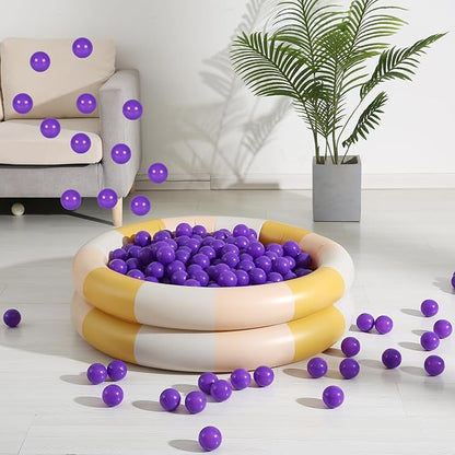 Ball Pit Balls for Kids, Plastic Refill 2.2 Inch Balls, 100 Pack, Bright Colors, Phthalate and BPA