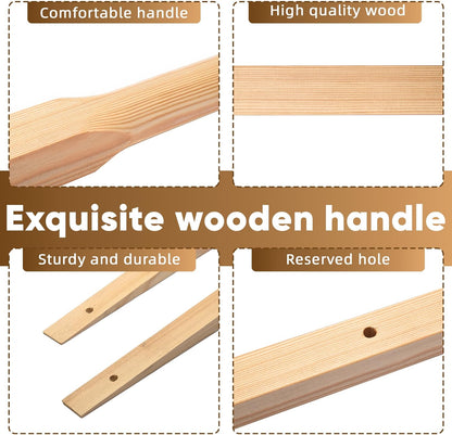 uyoyous 1 Pair Wheelbarrow Handles Replacement 59" Wood Wheel Barrow Replacement Handle Kit with 2